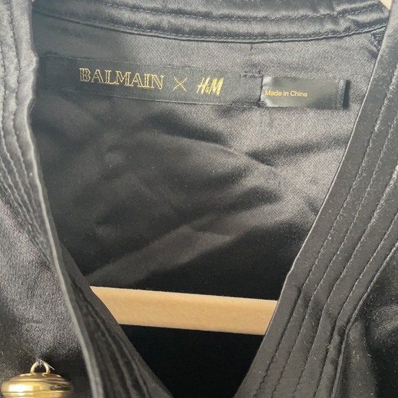 Black Silk Balmain Blouse - Picture 3 of 4